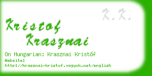 kristof krasznai business card