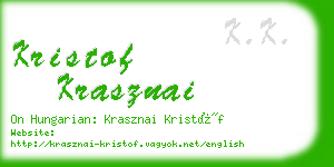 kristof krasznai business card